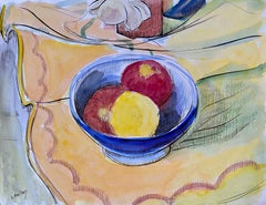 1940's French Fruit Still Life  - Post Impressionist artist