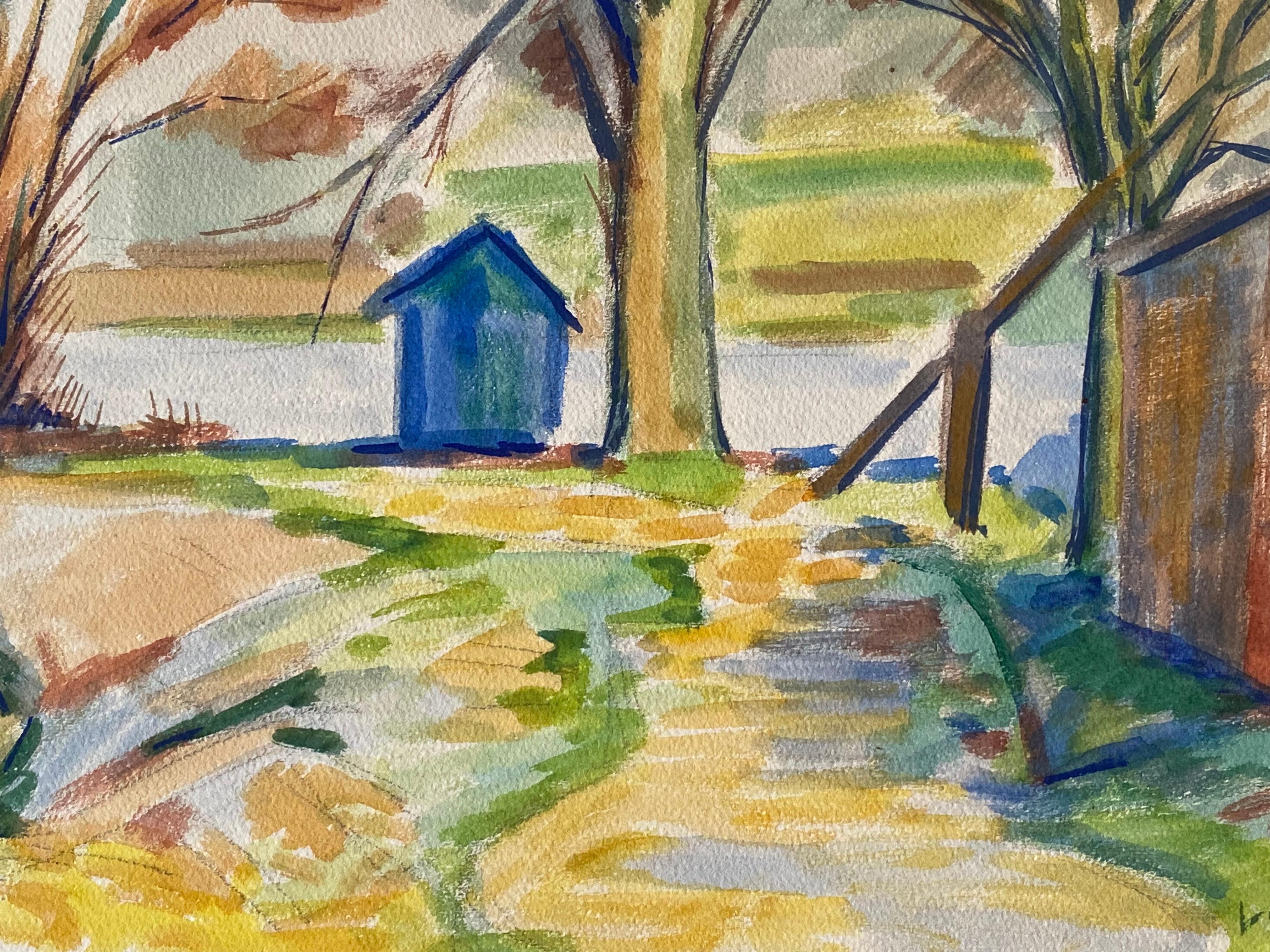 1940's Provence French Landscape - Artista postimpresionista en venta 1