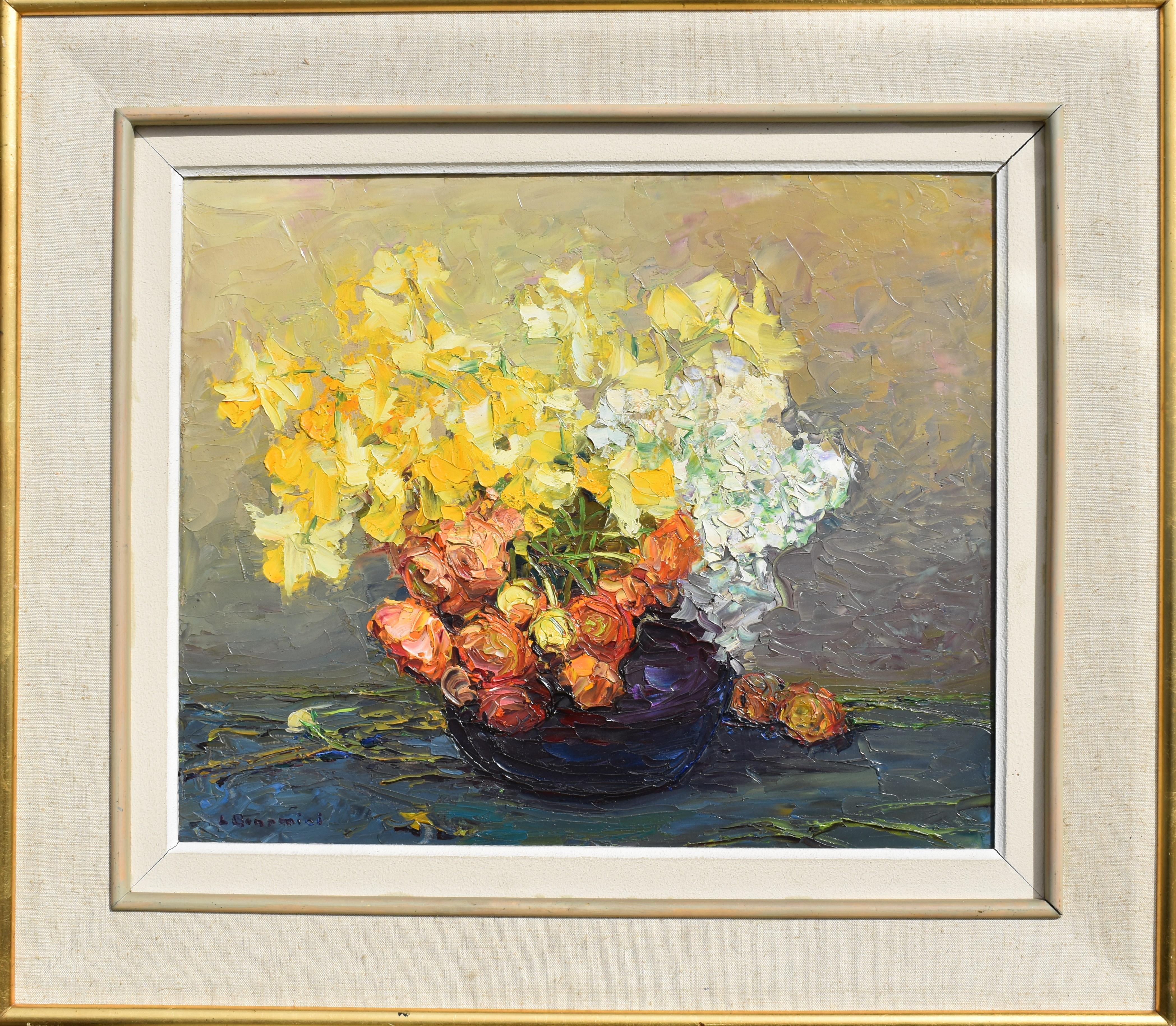 Louis BONAMICI (1878-1966) Postimpressionistisches Ölgemälde der Provence, 1957, Ölgemälde im Angebot 9