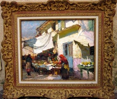 Louis Bonamici Fishmonger on the Market of Bastia Corsica, 1919