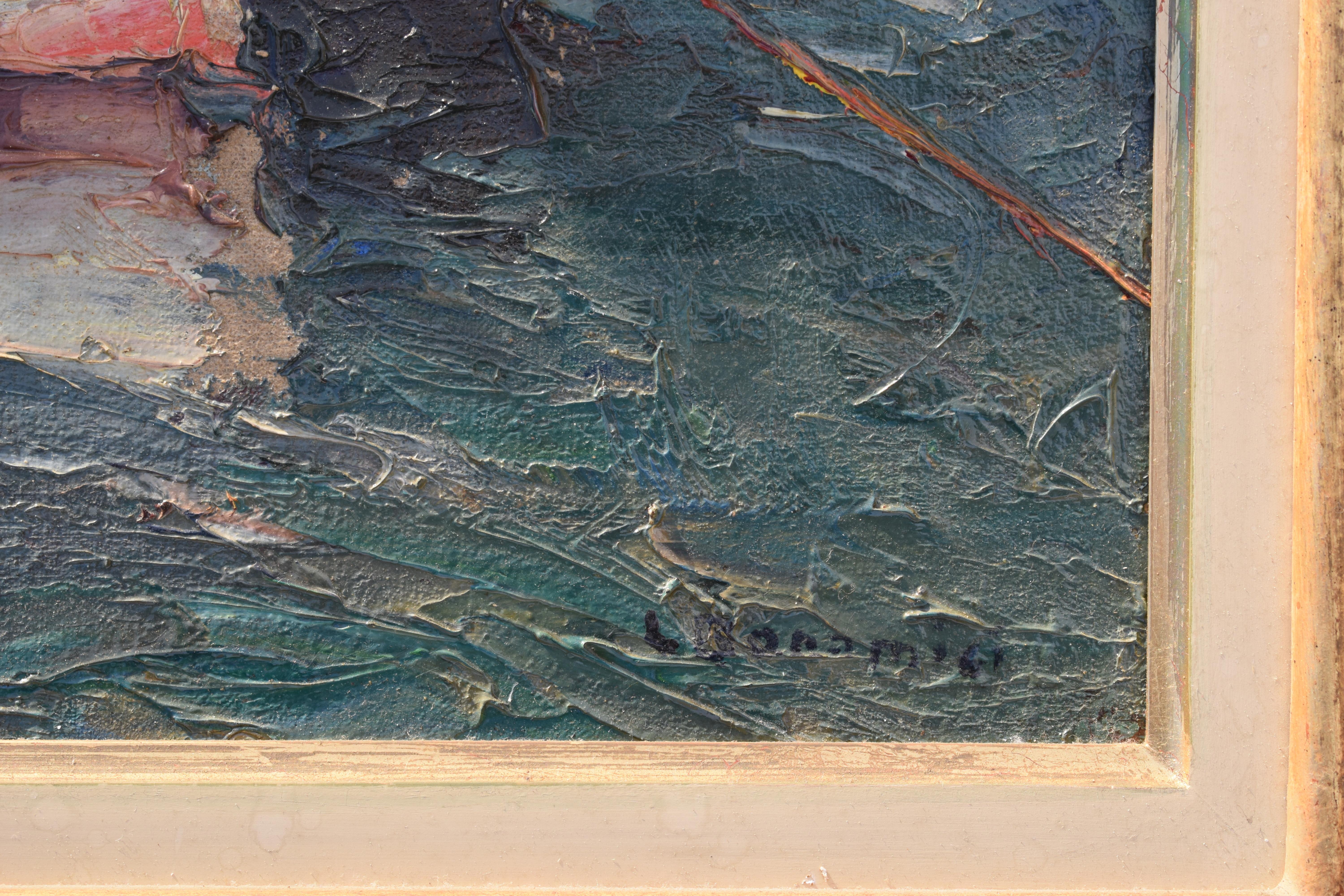 Louis BONAMICI (1878-1966) École post-impressionniste de Provence française - Marron Landscape Painting par Louis Bonamici