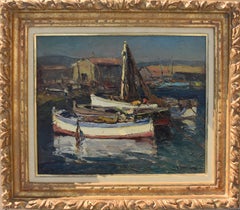 Louis Bonamici (1878–1966) Schule der Provence  Das postimpressionistische Gemälde „Les Barques de P“