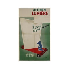 Original 1949 Louis Borek Altipan Lumière French Advertising Poster