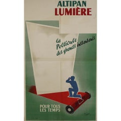 Original 1949 Louis Borek Altipan Lumière French Advertising Poster