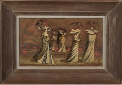 Costa Brava, Spain, Nuns w/ Umbrellas & Chairs, Surrealist Scene