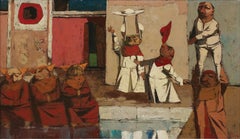 Monks Clowning, Mid-century Italian scene, Monks in Venice