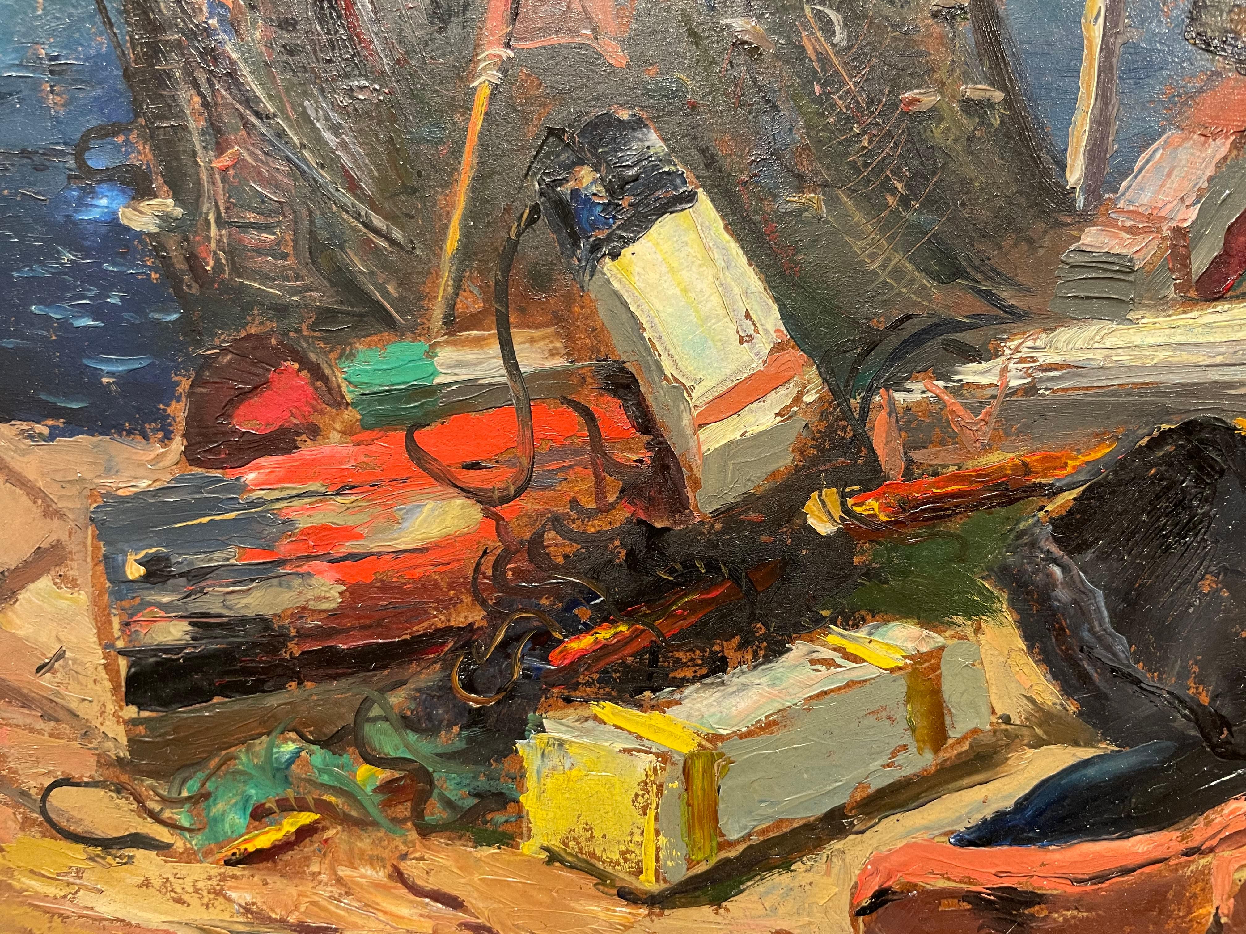 Rockport, Massachusetts Seascape, Cape Ann, Shoreline, Italian American Artist For Sale 6