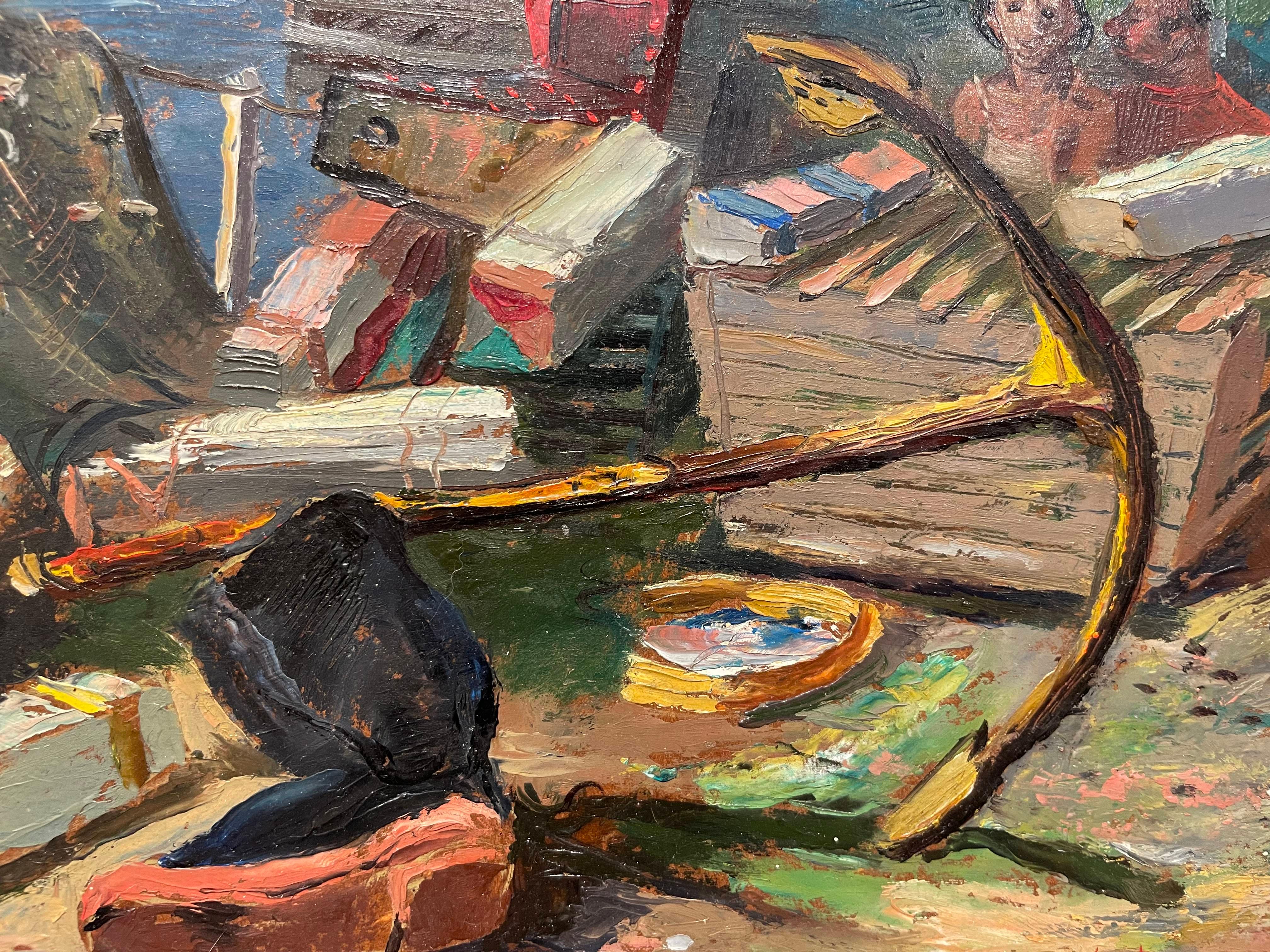 Rockport, Massachusetts Seascape, Cape Ann, Shoreline, Italian American Artist For Sale 8