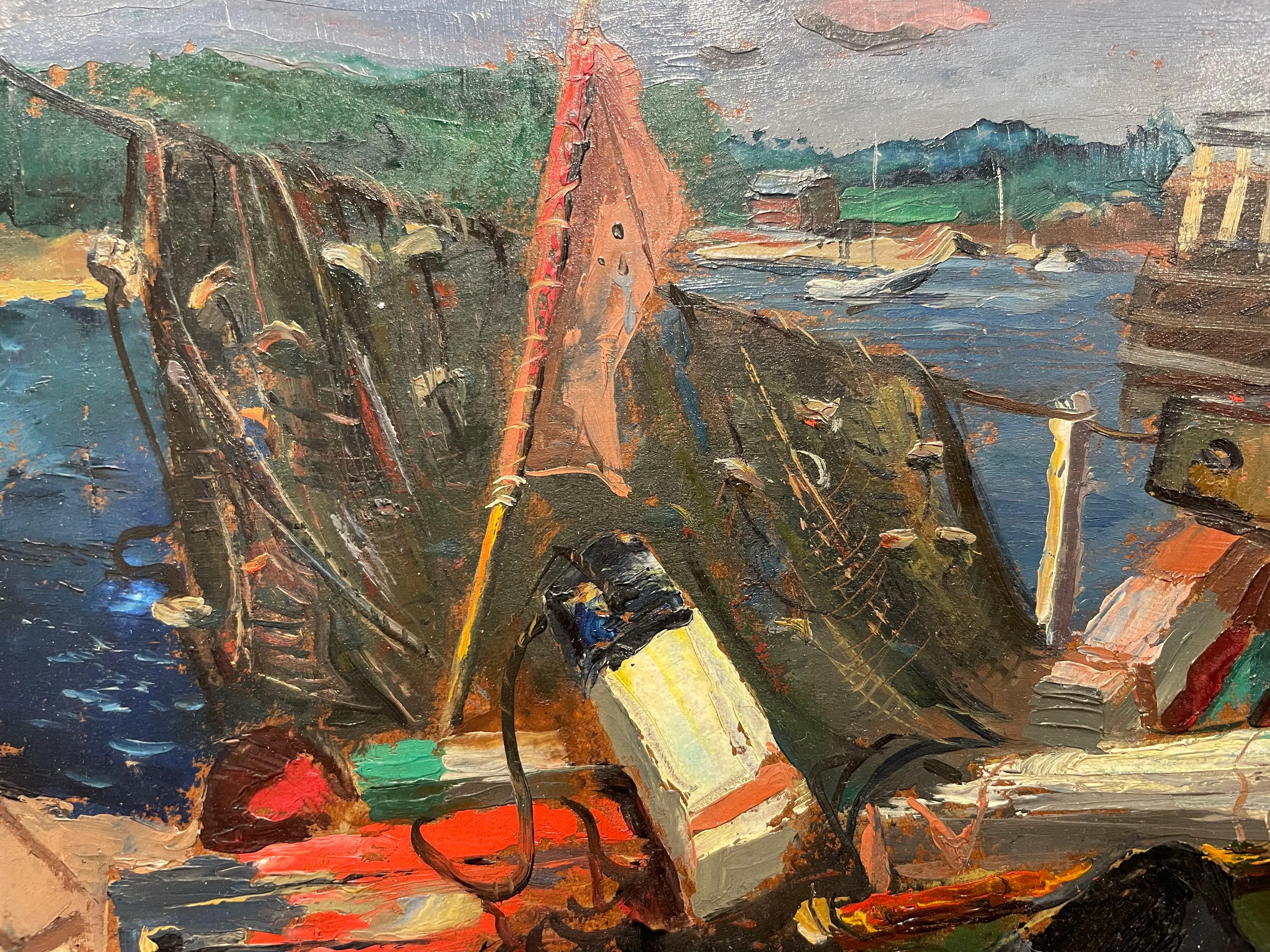 Rockport, Massachusetts Seascape, Cape Ann, Shoreline, Italian American Artist For Sale 5