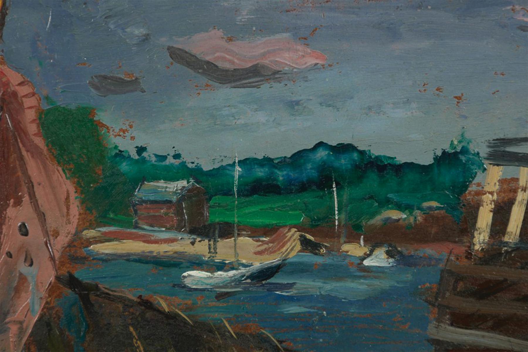 Rockport Seascape, Shoreline, Italian American Artist Louis Bosa For Sale 4
