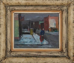 The Street, City Scene with People, Italian-American Artist