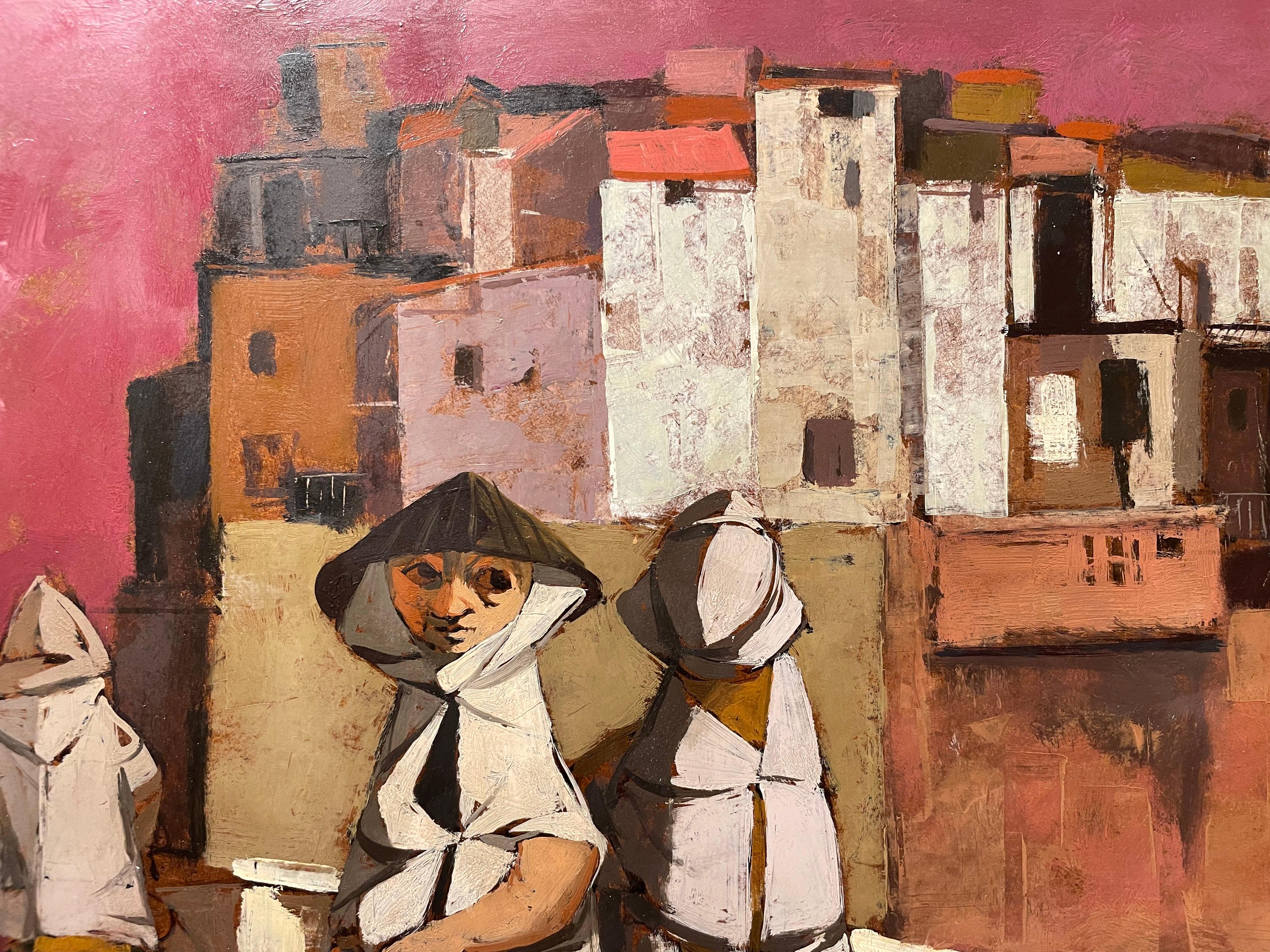 Townes, 20e siècle Scène de rue européenne, paysage urbain italien en vente 9