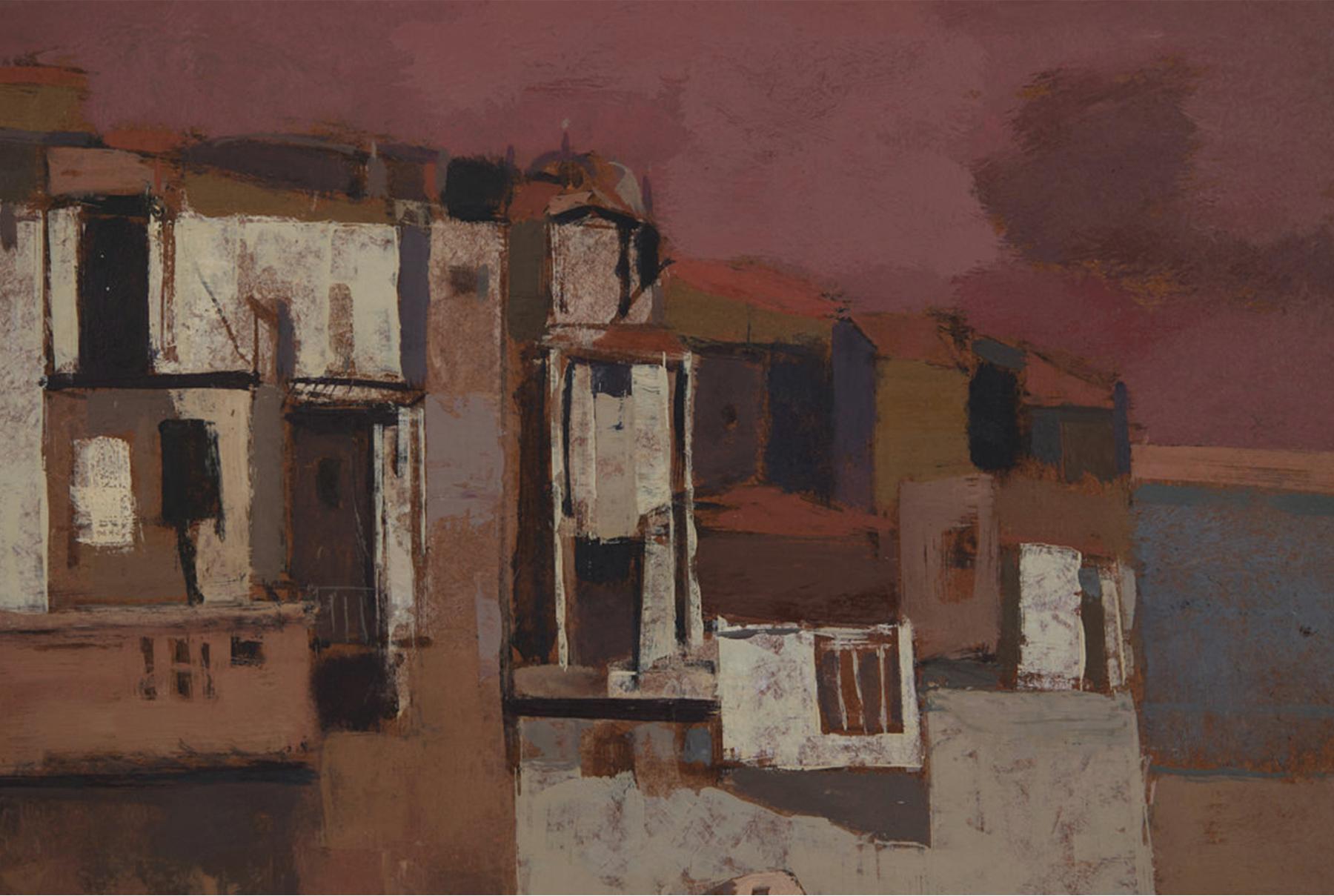 Townes, 20e siècle Scène de rue européenne, paysage urbain italien en vente 2