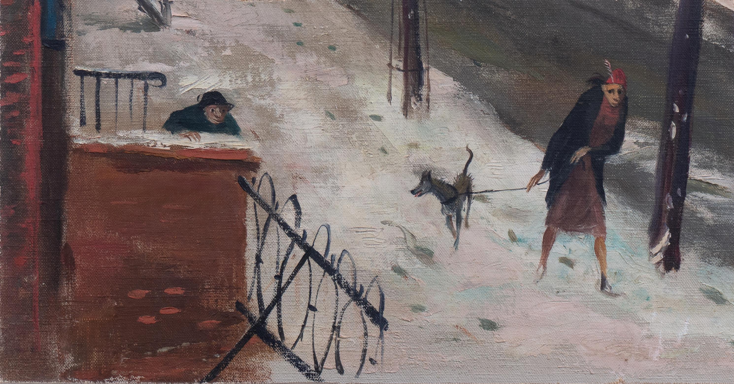 Louis Bosa Animal Painting - 
Winter in the City
, Ashcan School, Metropolitan Museum, ASL, WPA, Whitney