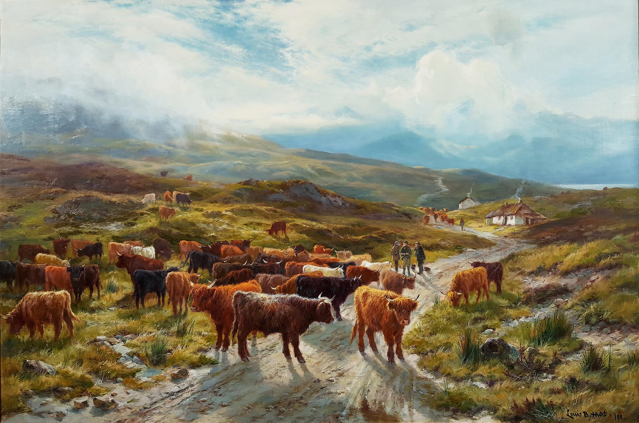 Pastos de las Tierras Altas - Painting de Louis Bosworth Hurt