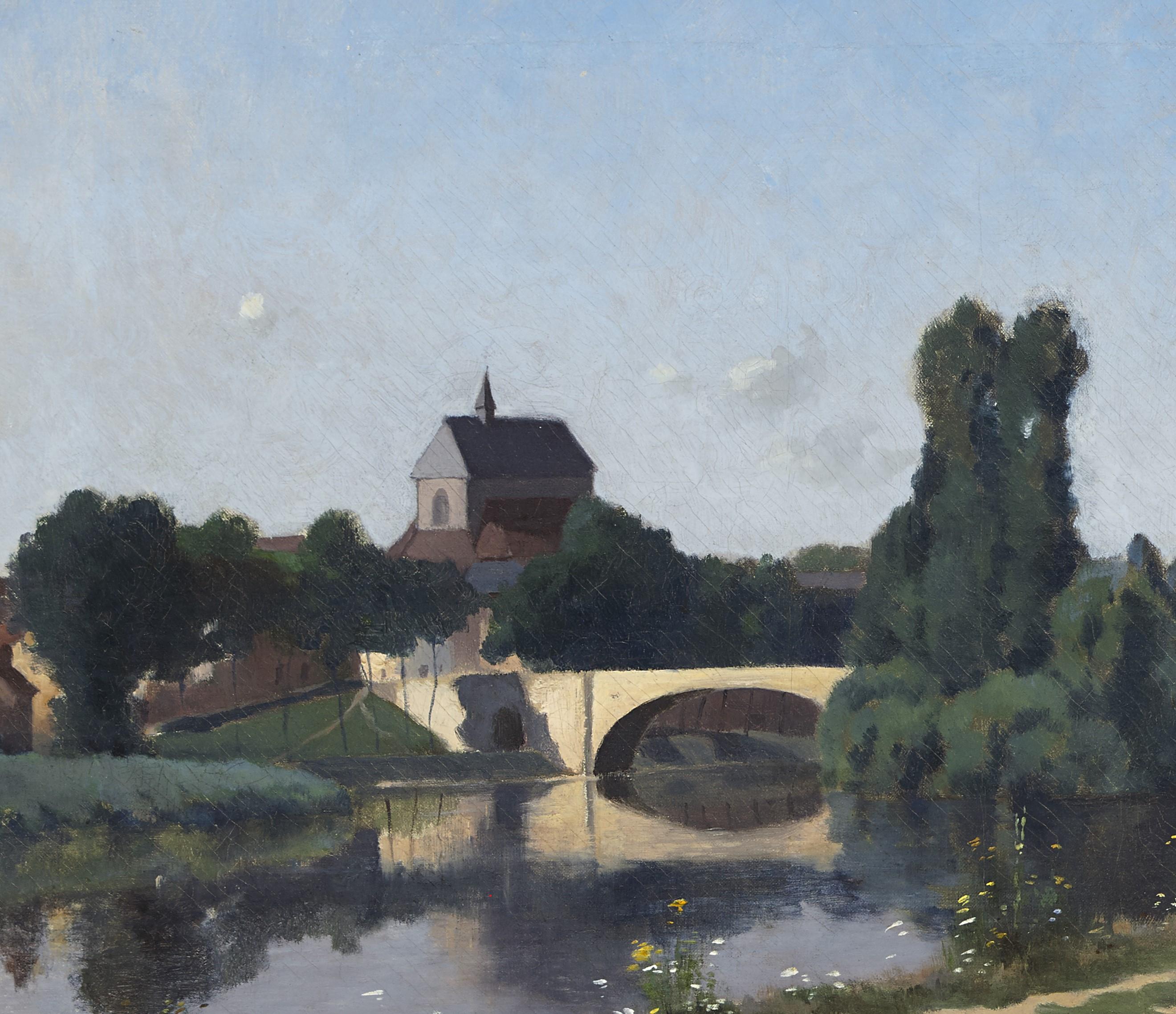 Französisches Dorf – Painting von Louis Bouché