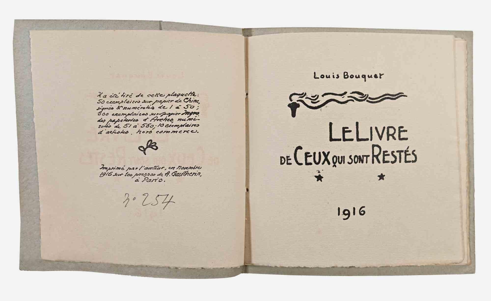 Le Livre De Ceux Qui Sont Restés - Woodcut by Louis Bouquet - 1916 For Sale 3