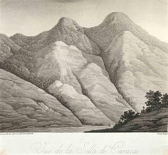Antique View of the Silla oil Caracas - Etching by Louis Bouquet - 1814