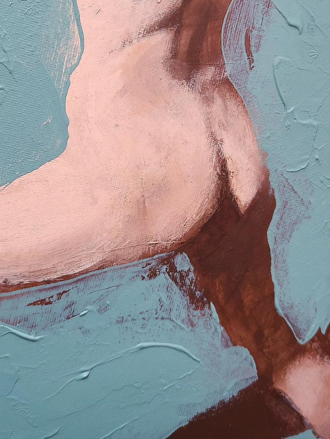 Freedom Suite 2 - Nudo Acrilico originale su tela - Painting Contemporaneo di Louis Braquet