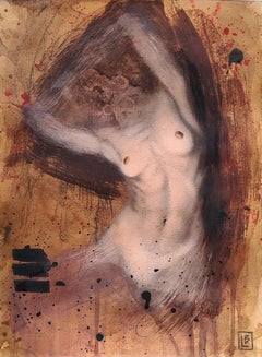"Hyperbole" - Zeitgenössische figurative Aktmalerei, gerahmt