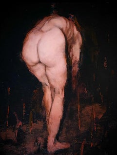 "Nyctinasty" - Zeitgenössische figurative Aktmalerei, gerahmt