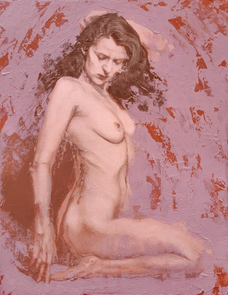 Louis Braquet Nude Painting – Schattenwalzer