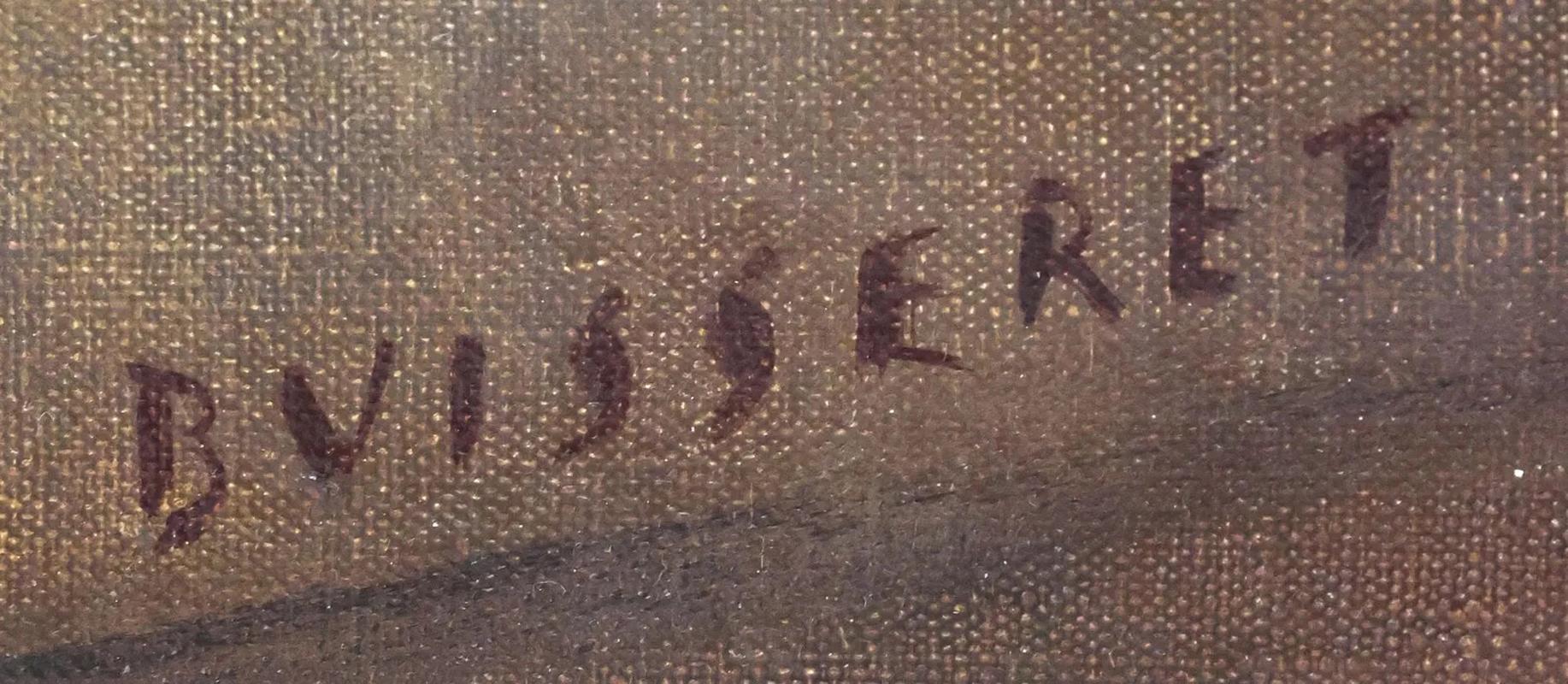 LOUIS BUISSERET circa 1930 Mujer desnuda de pie Interior GRANDE óleo/lienzo BELGA en venta 13