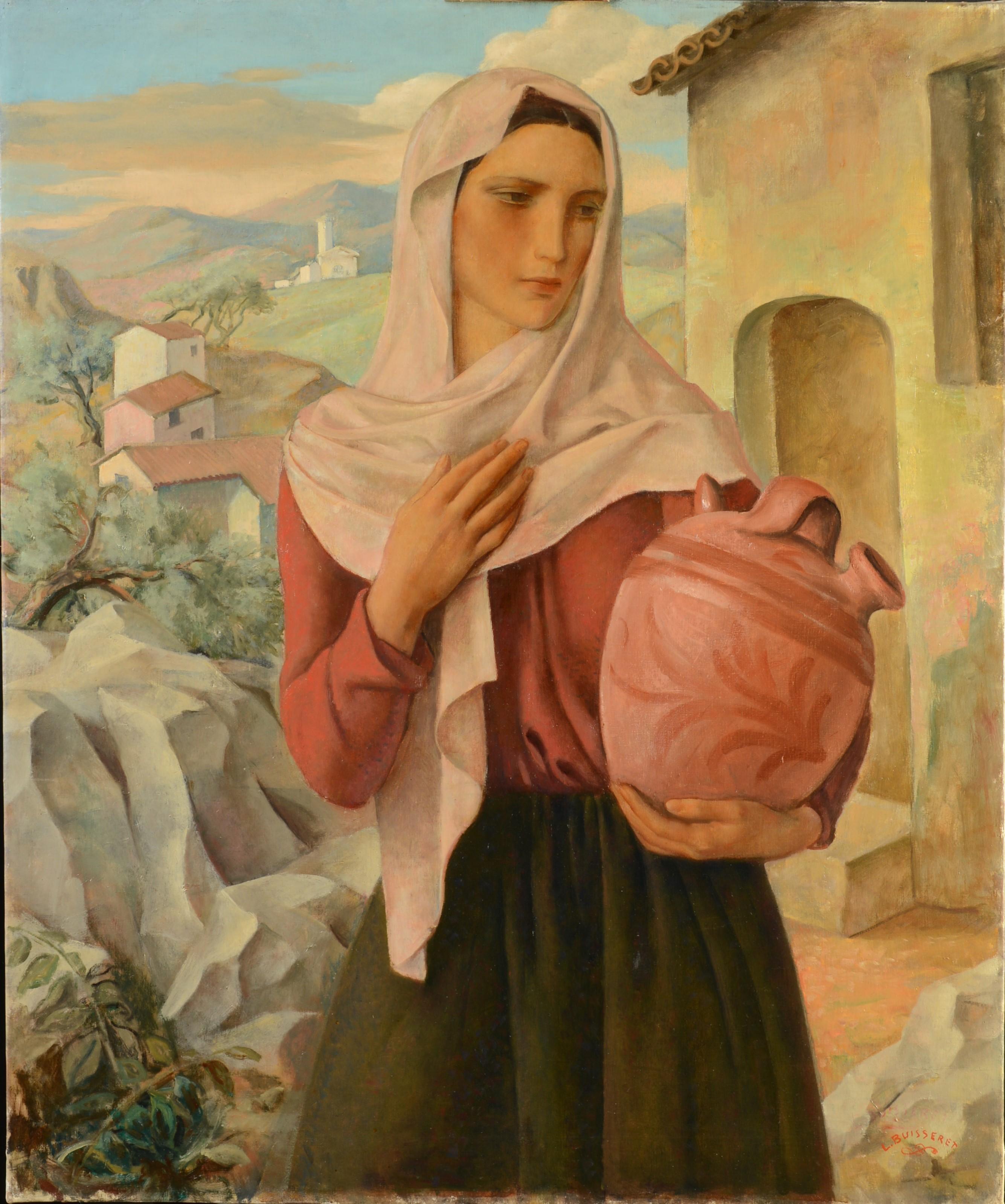 Portrait Painting di Louis Buisseret - Il trasportatore d'acqua