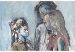 Louis Burnett 'Am., 1907-1999' Oil on Canvas, Portrait of Three Girls