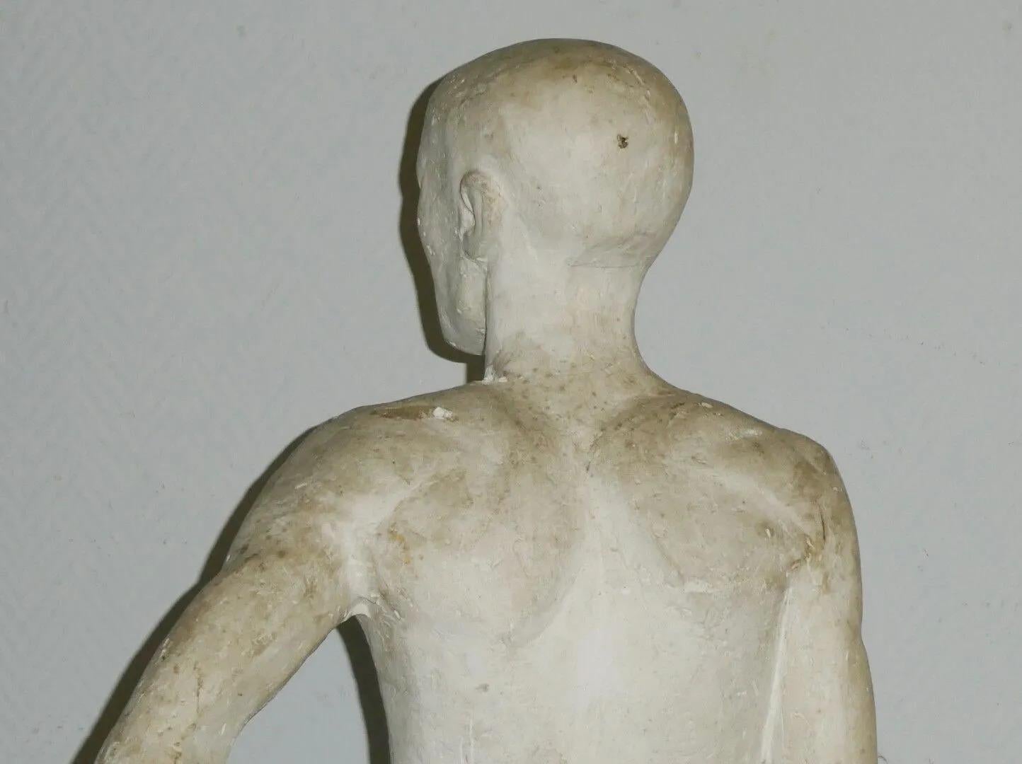 Louis Burton, scultura in gesso firmata e datata 44, Incidenti e perdite In condizioni discrete in vendita a Saint-Ouen, FR