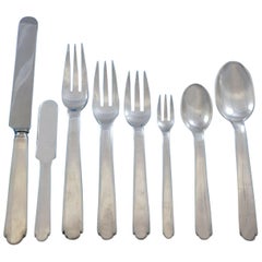 Louis C by Old Newbury Crafters Sterling Silver Flatware Set Service 99p Cartier