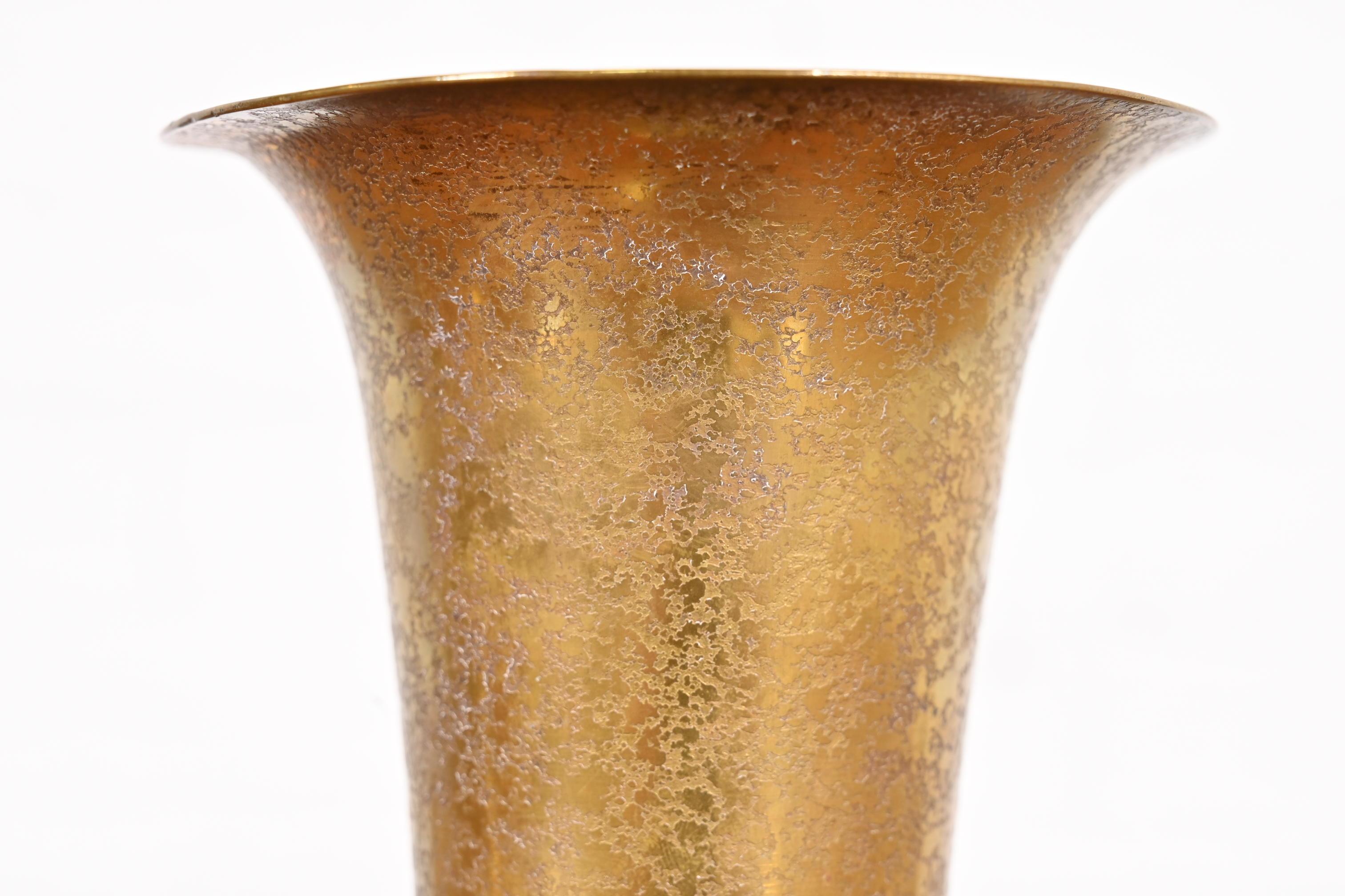 Louis C. Tiffany Furnaces Inc. Bronze Doré Enameled Vase 2