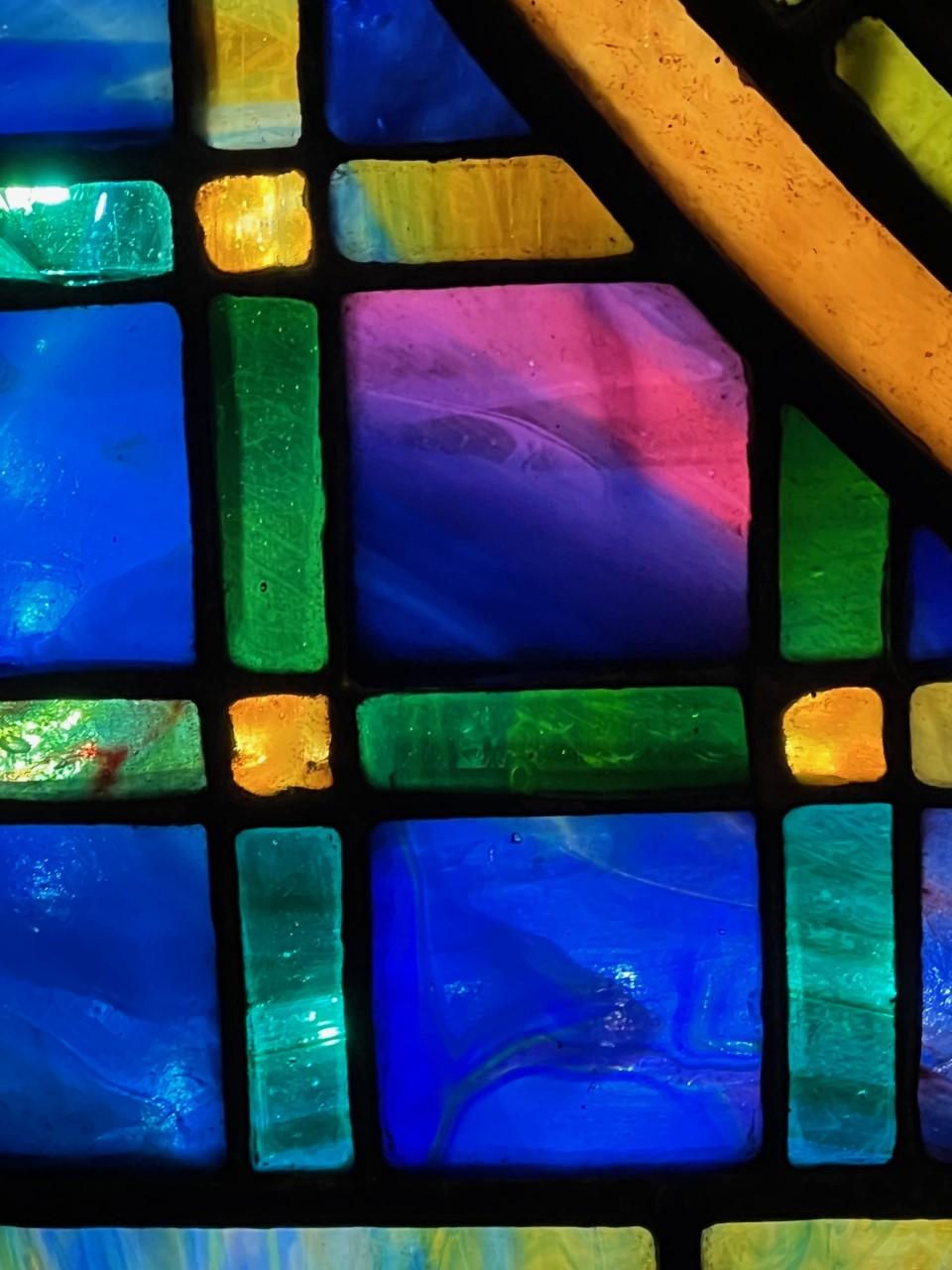 Louis C. Tiffany Studios Medallion Landscape Museum Art Glass Window 5