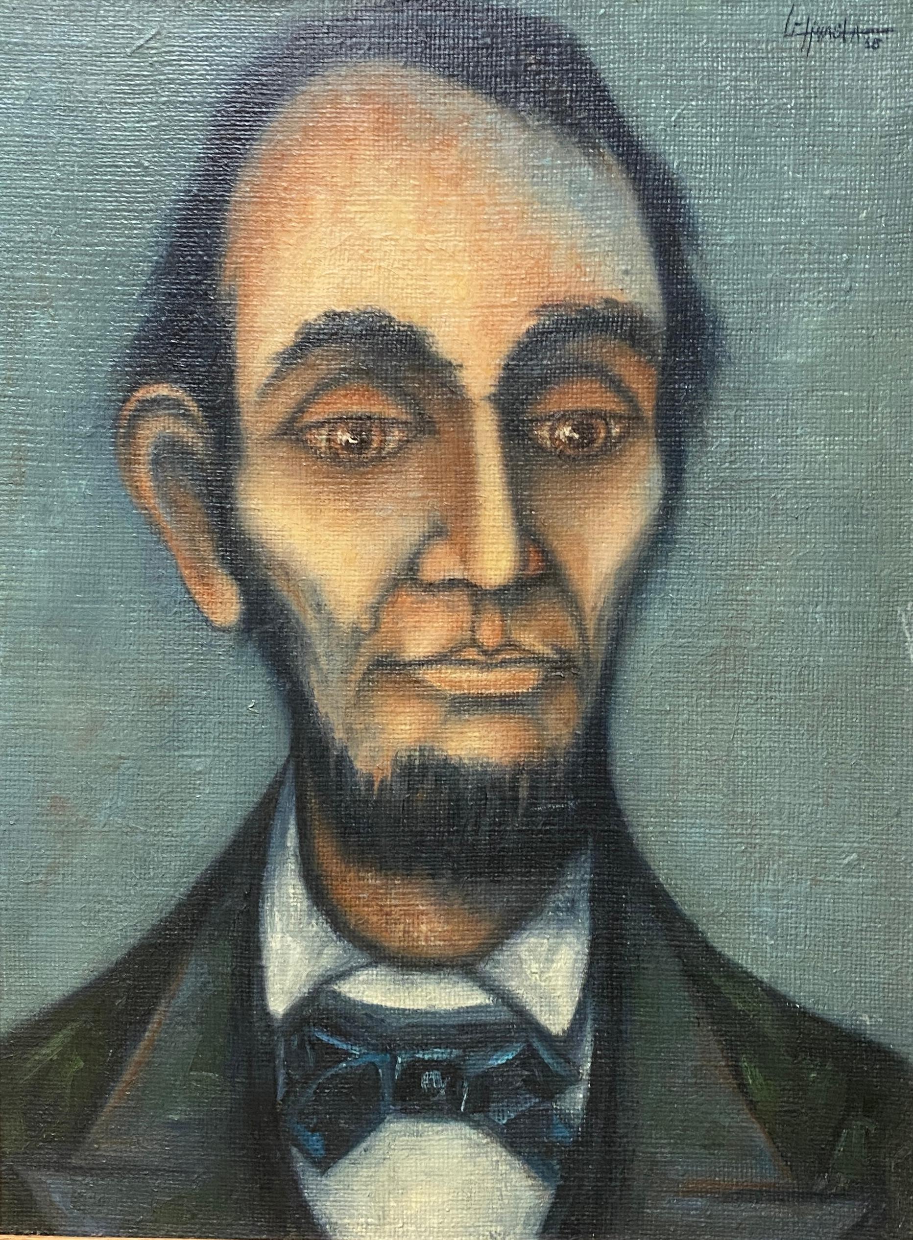 Portrait Painting di Louis Carl Hvasta - Abe Lincoln