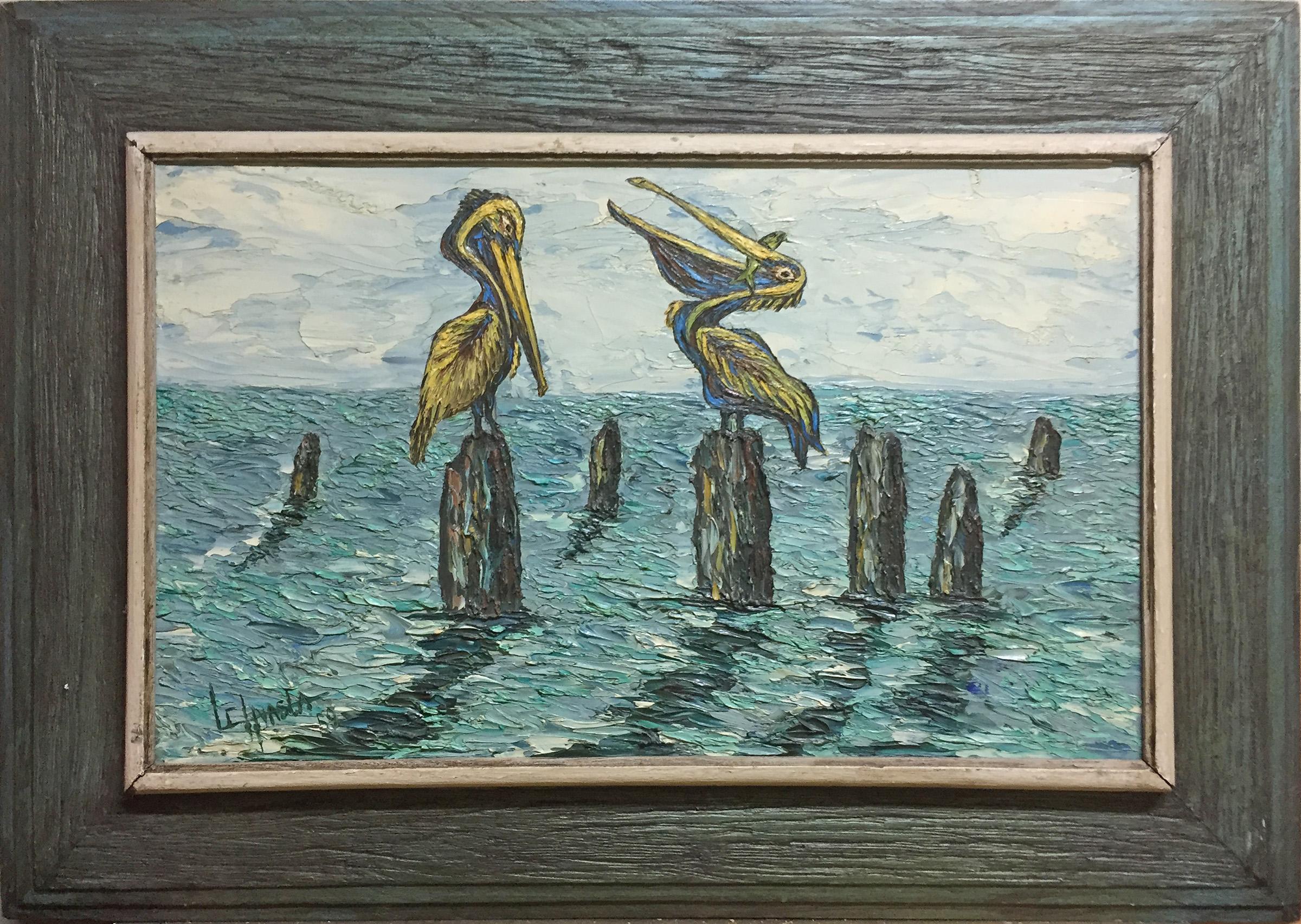 Pelicans - Painting by Louis Carl Hvasta