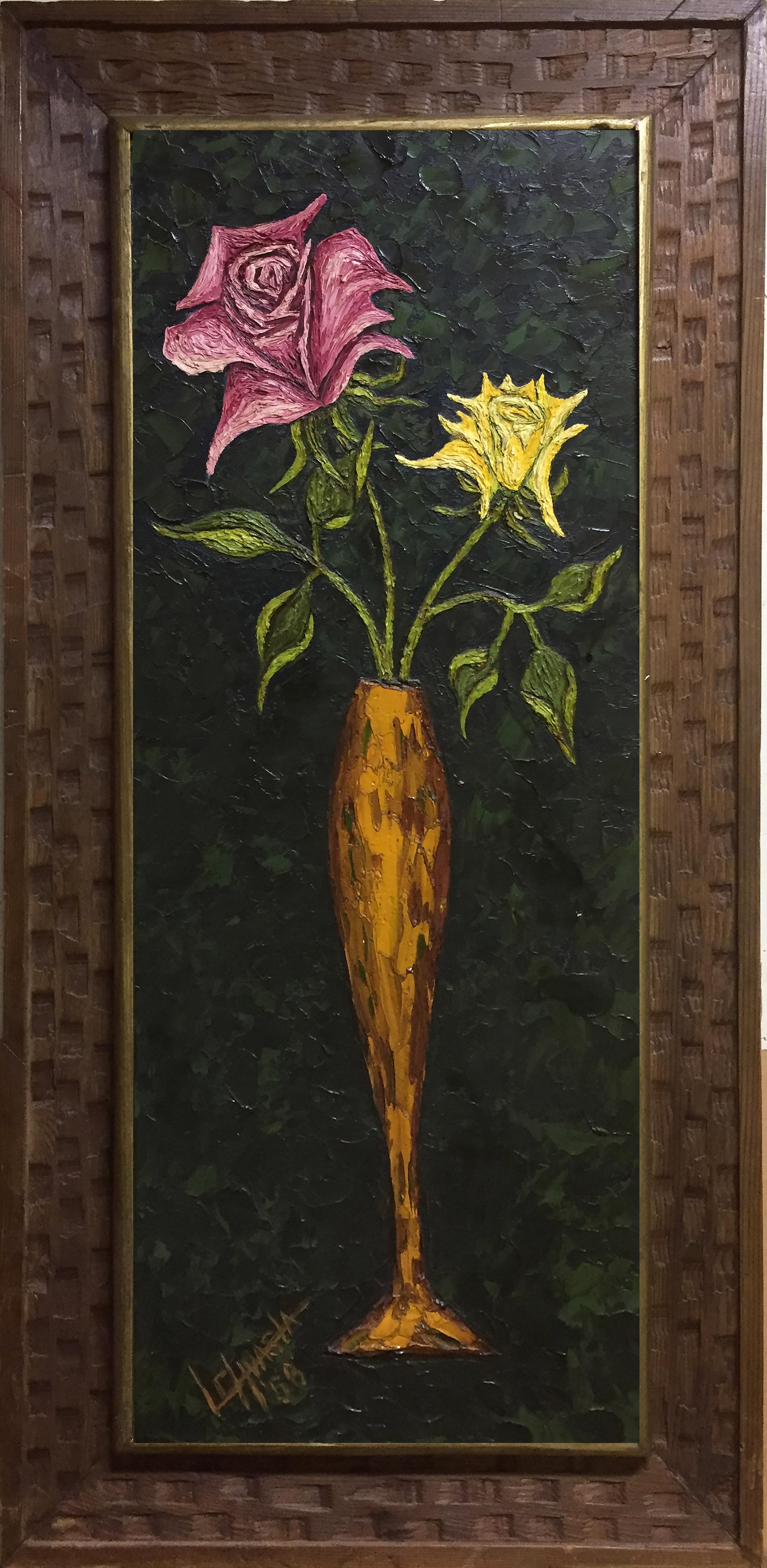 Roses - Painting by Louis Carl Hvasta