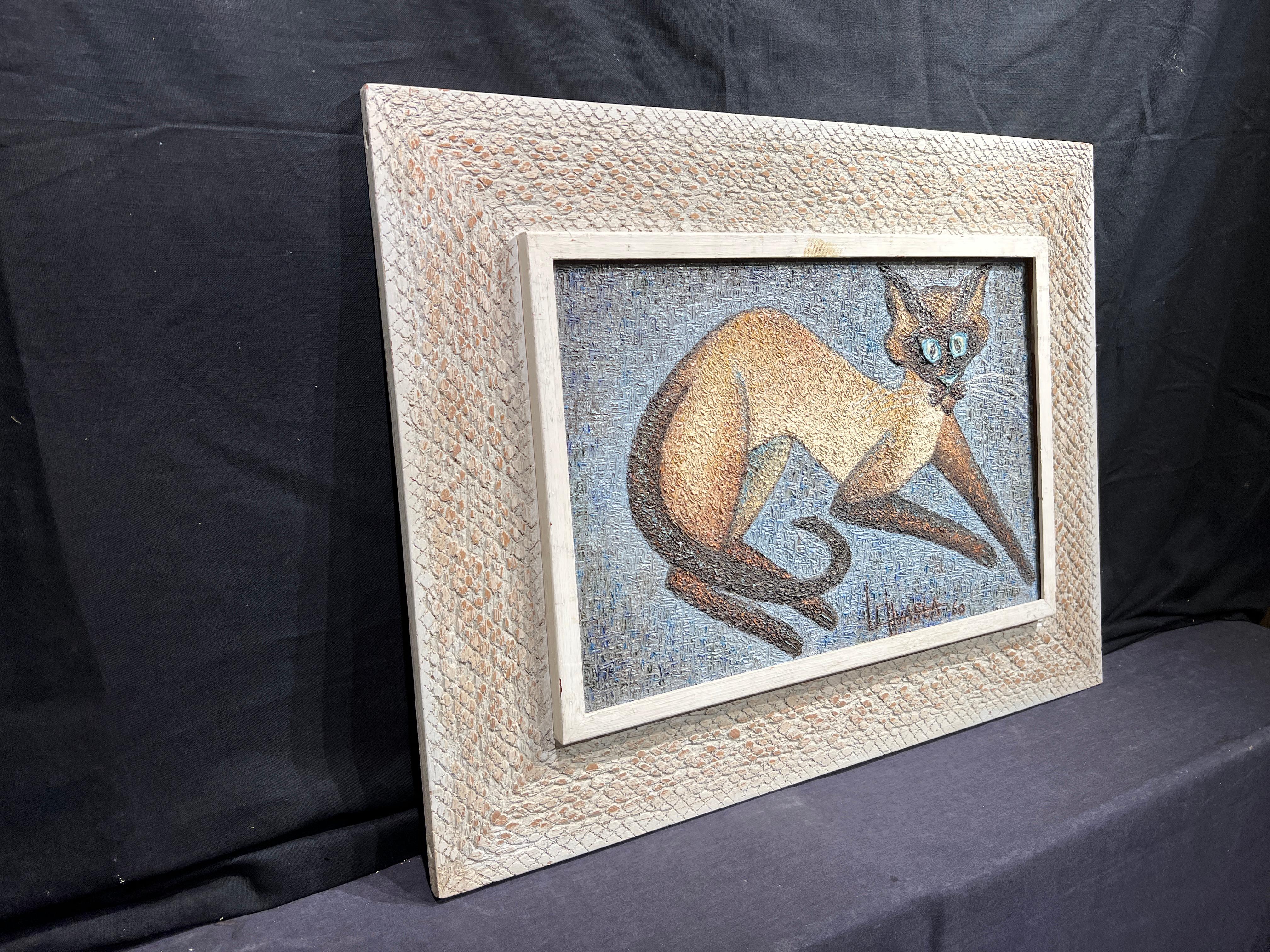 Siamkatze (Amerikanischer Realismus), Painting, von Louis Carl Hvasta