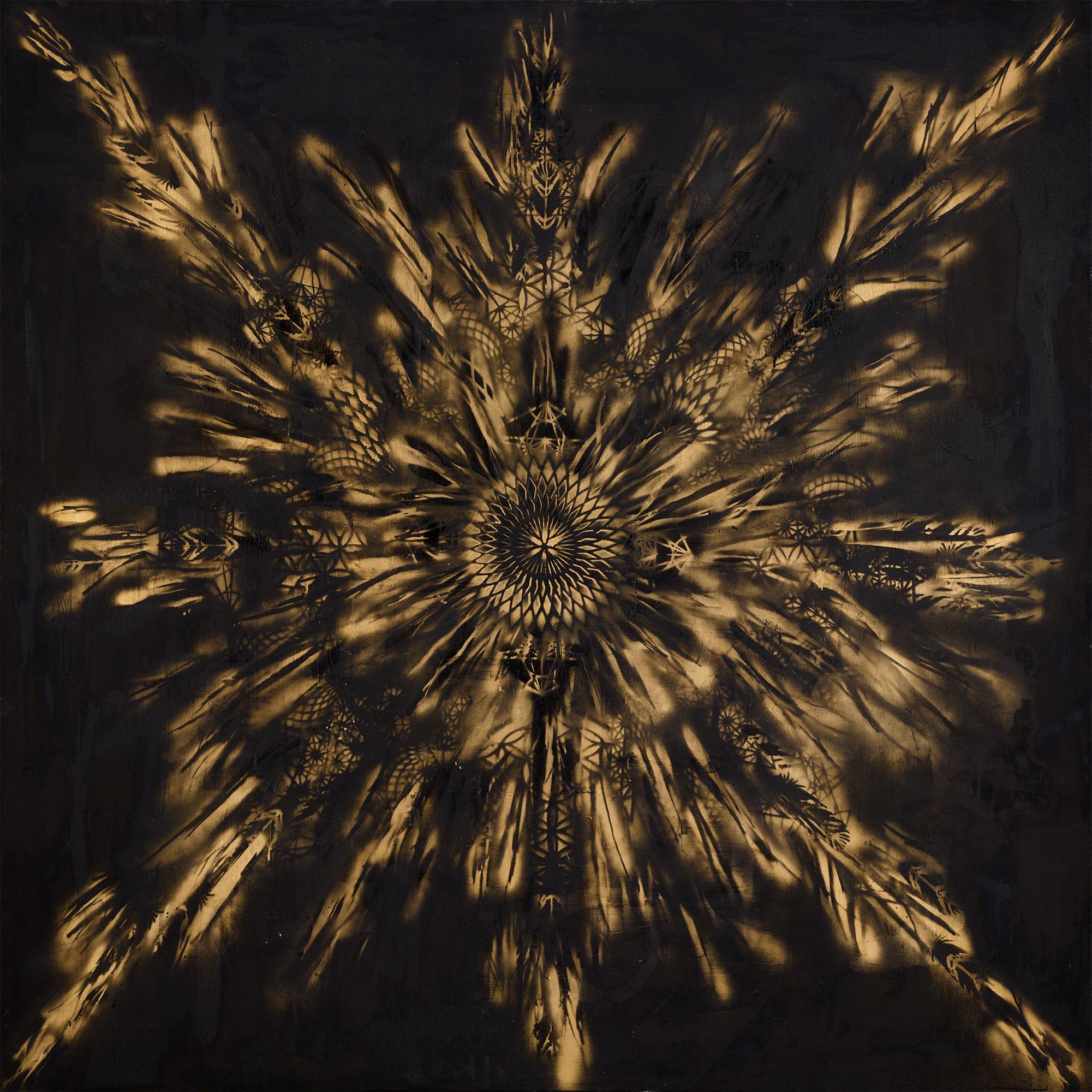 Louis Carreon
b. 1977  Amerikanisch

Heilige Blume bei Nacht

Signiert "Louis Carreon" (unten rechts)
Gemischte Medien auf Leinwand

Louis Carreons Sacred Flower at Night ist eine bahnbrechende Verbindung von Umweltkunst und zeitgenössischer urbaner