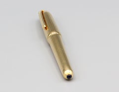 Louis Cartier Sapphire 18k Gold Limited Edition Fountain Pen