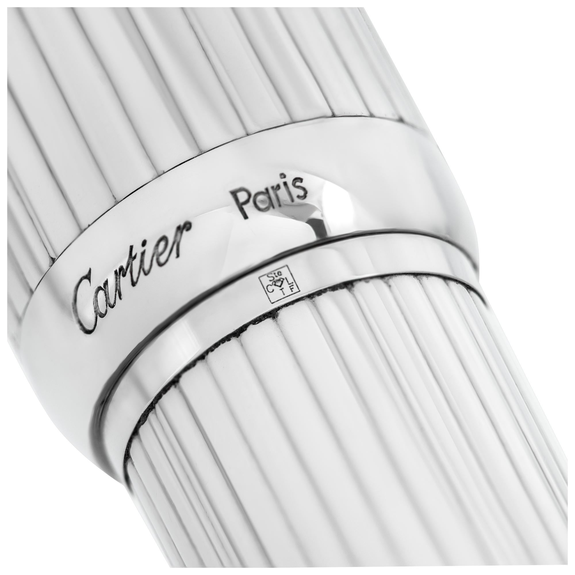 Louis Cartier Stripe Fountain Pen In Excellent Condition For Sale In Surfside, FL