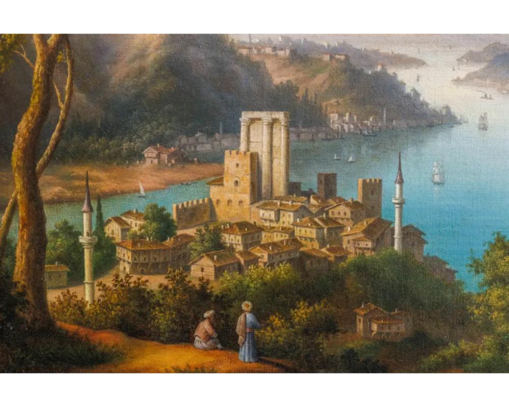 Unknown Louis Chalon (French, 1866–1940) an Orientalist Landscape of the Golden Horn C. For Sale