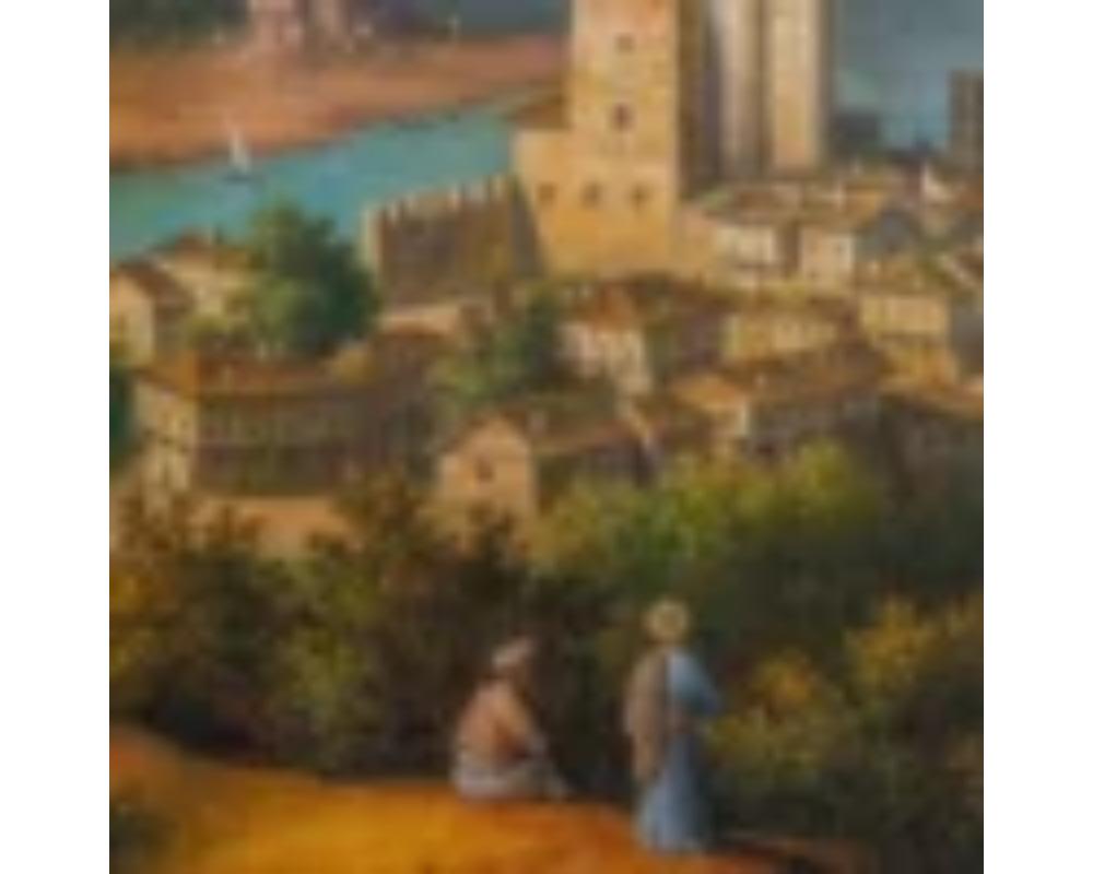 Louis Chalon (French, 1866–1940) an Orientalist Landscape of the Golden Horn C. For Sale 2
