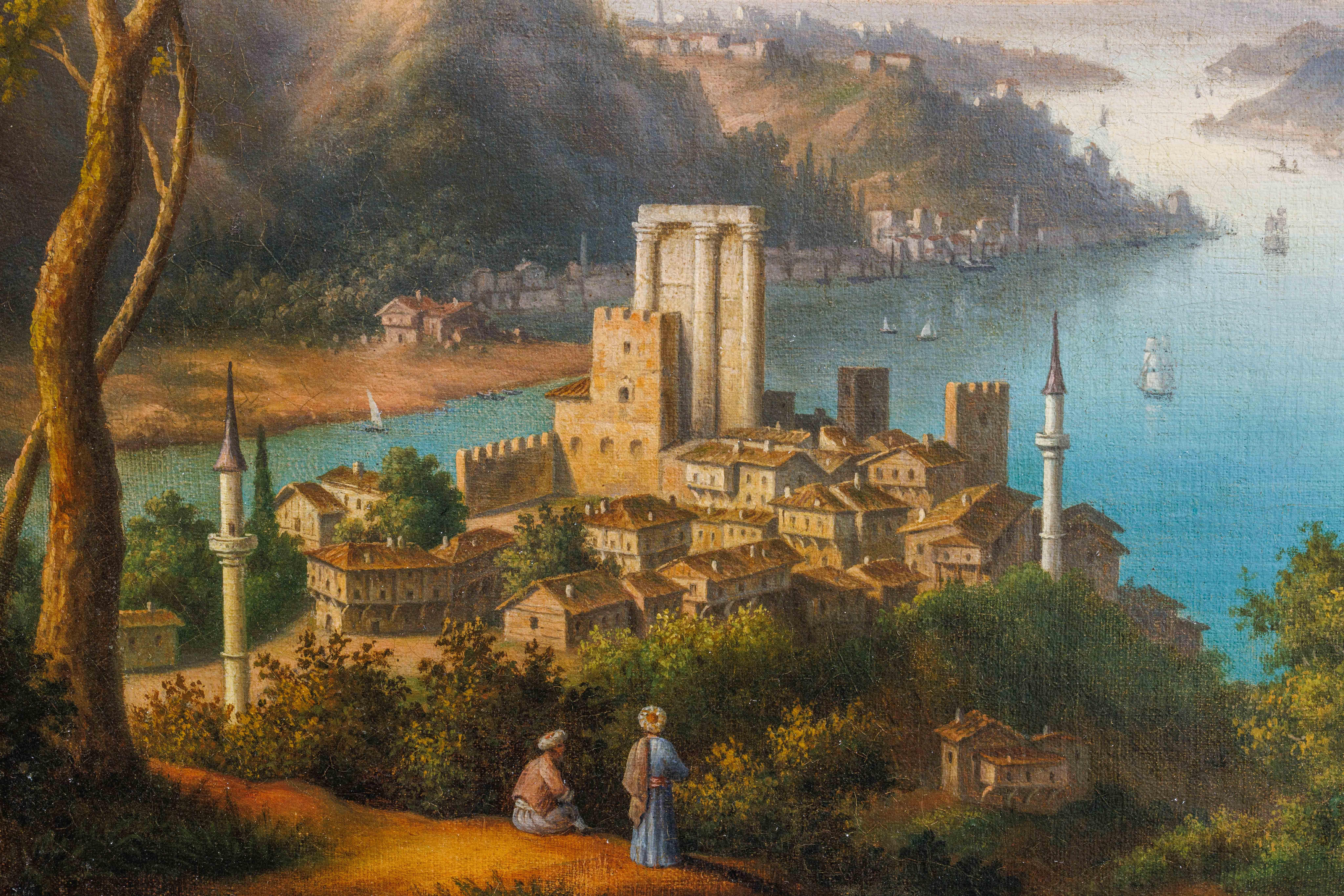 Louis Chalon (French, 1866–1940) An Orientalist Landscape of The Golden Horn  For Sale 1