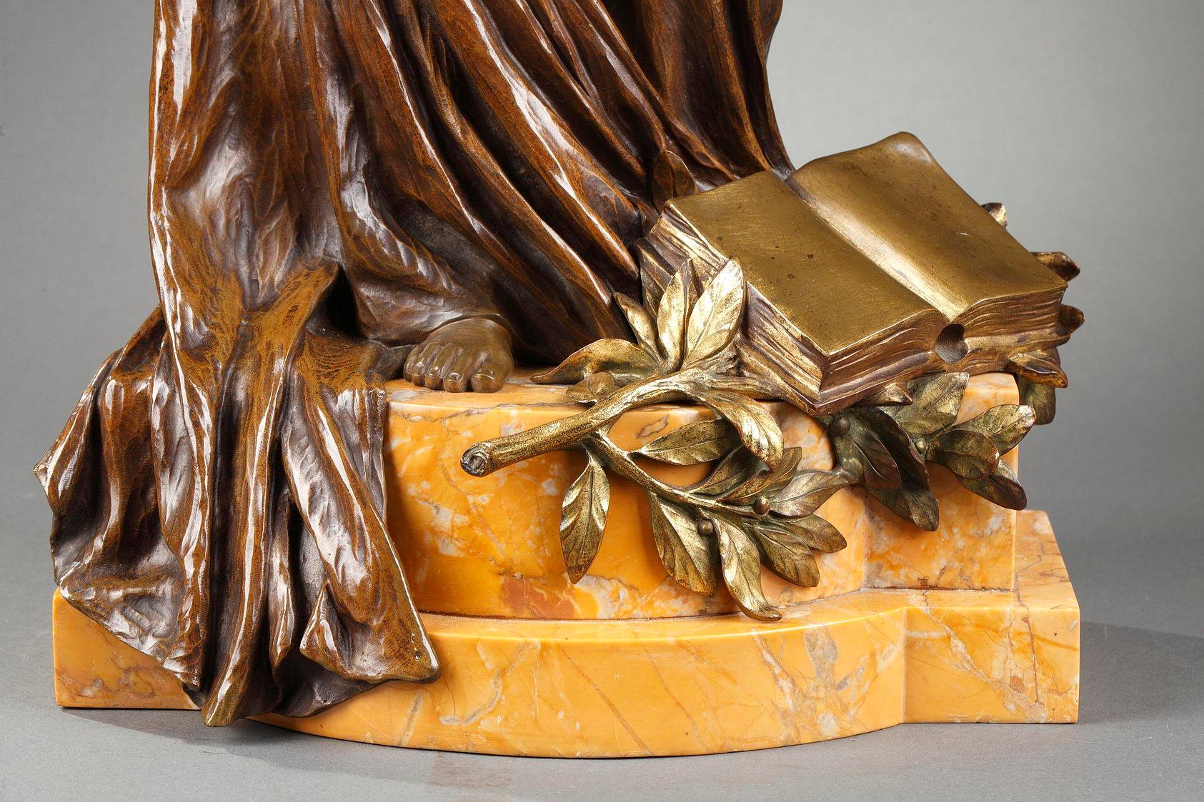 Allegory of Progress - Art Nouveau Sculpture by Louis Chalon