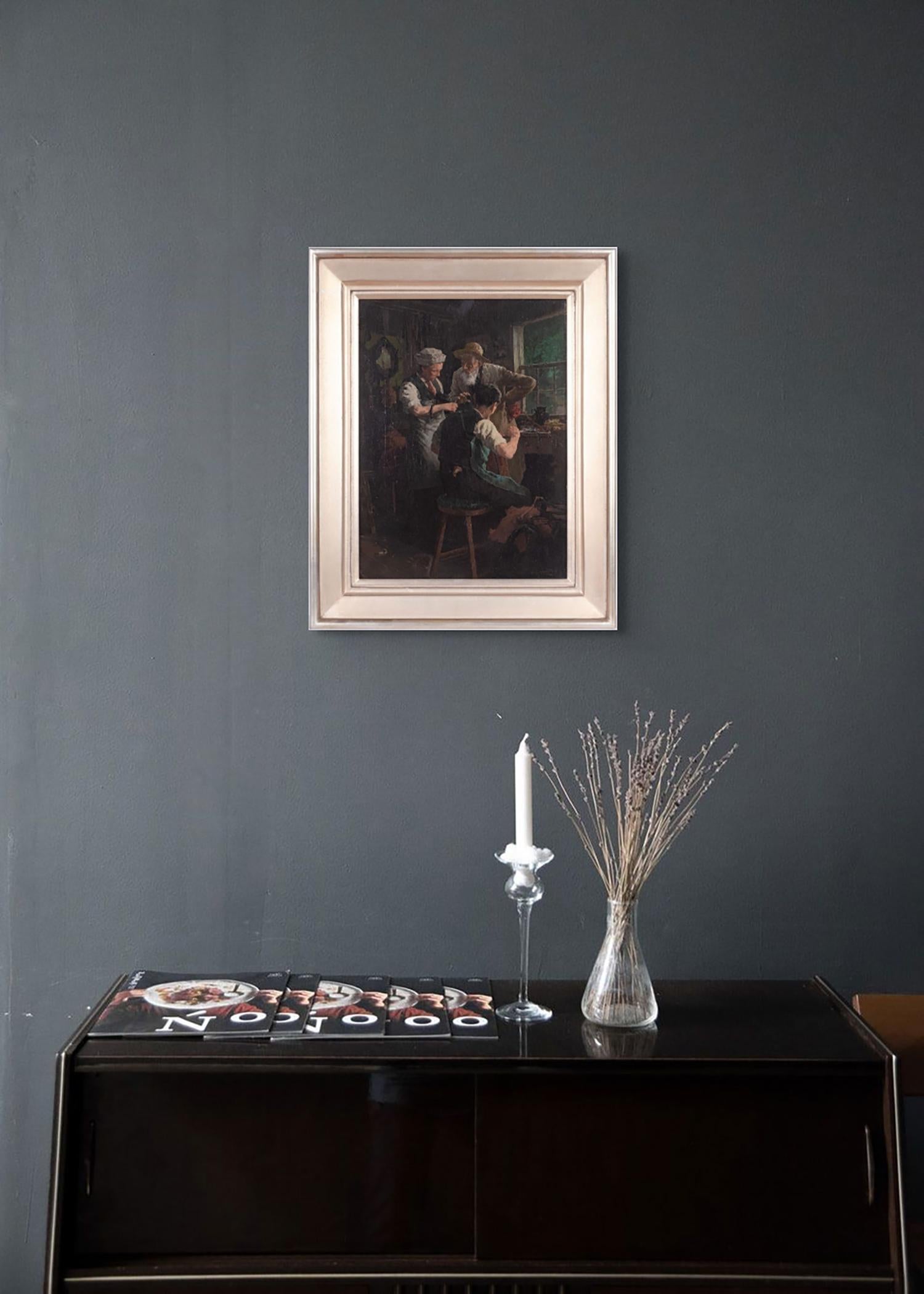 In der Werkstatt – Painting von Louis Charles Moeller