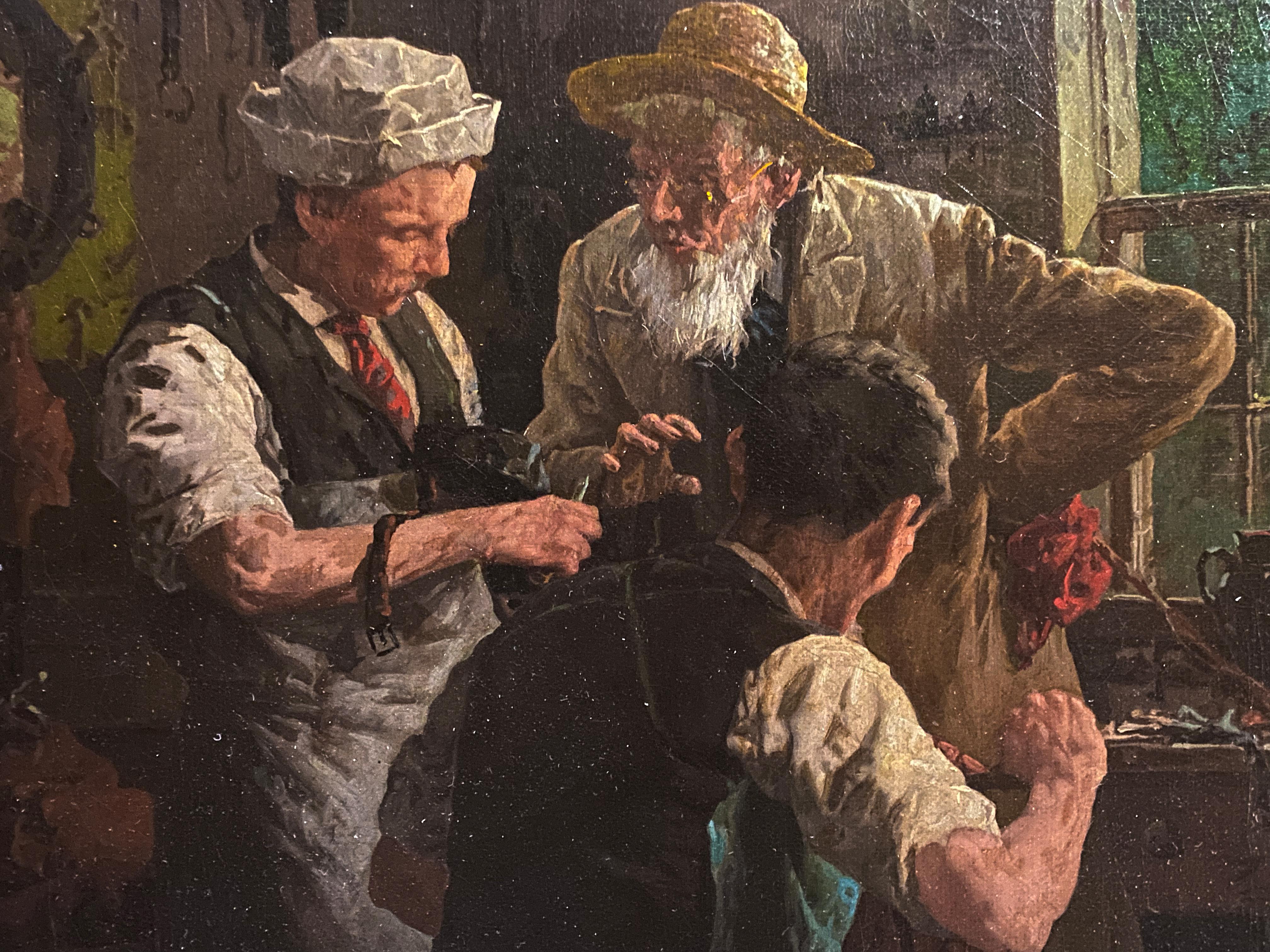 In der Werkstatt (Amerikanischer Realismus), Painting, von Louis Charles Moeller