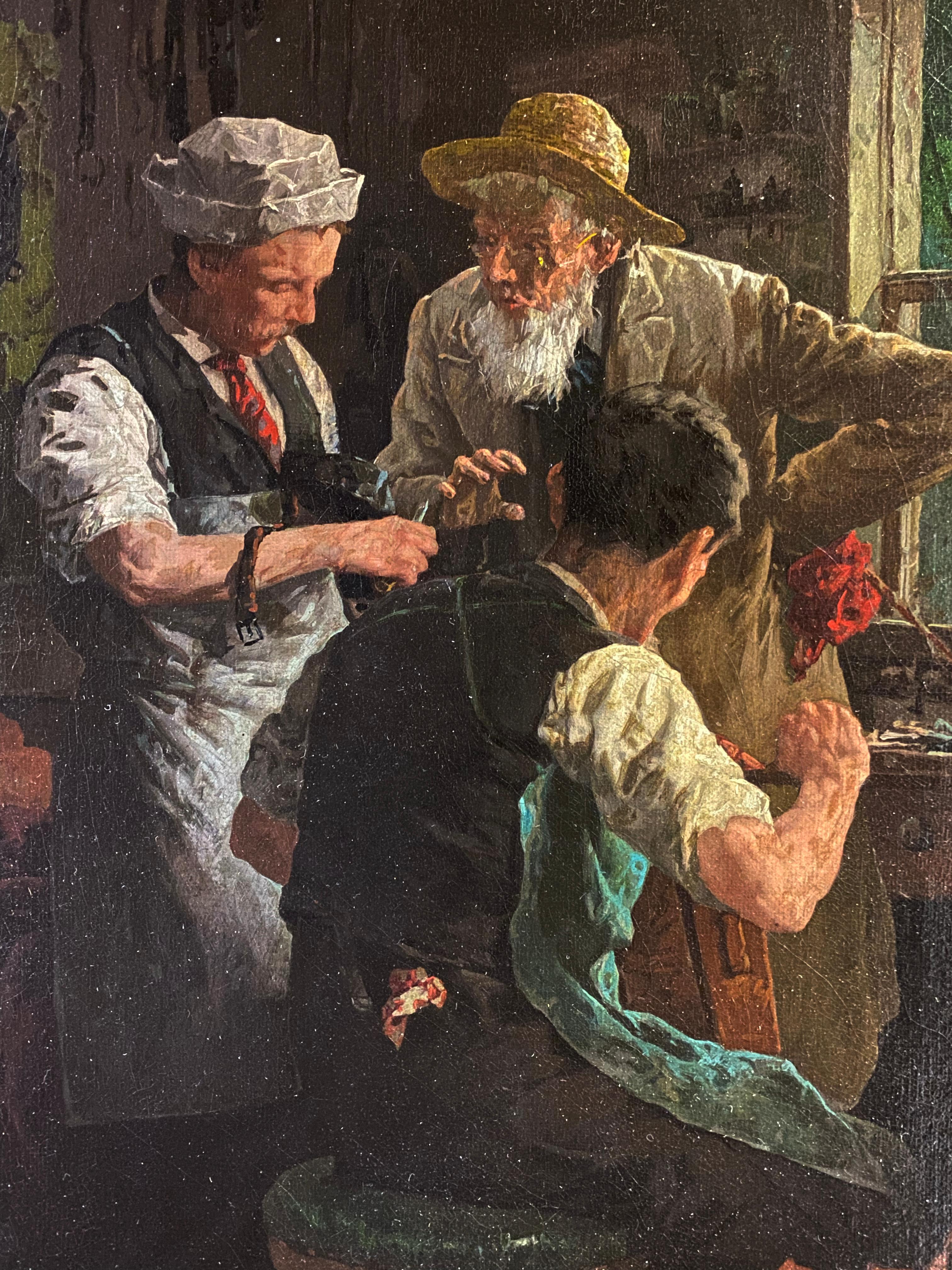 In der Werkstatt (Schwarz), Interior Painting, von Louis Charles Moeller