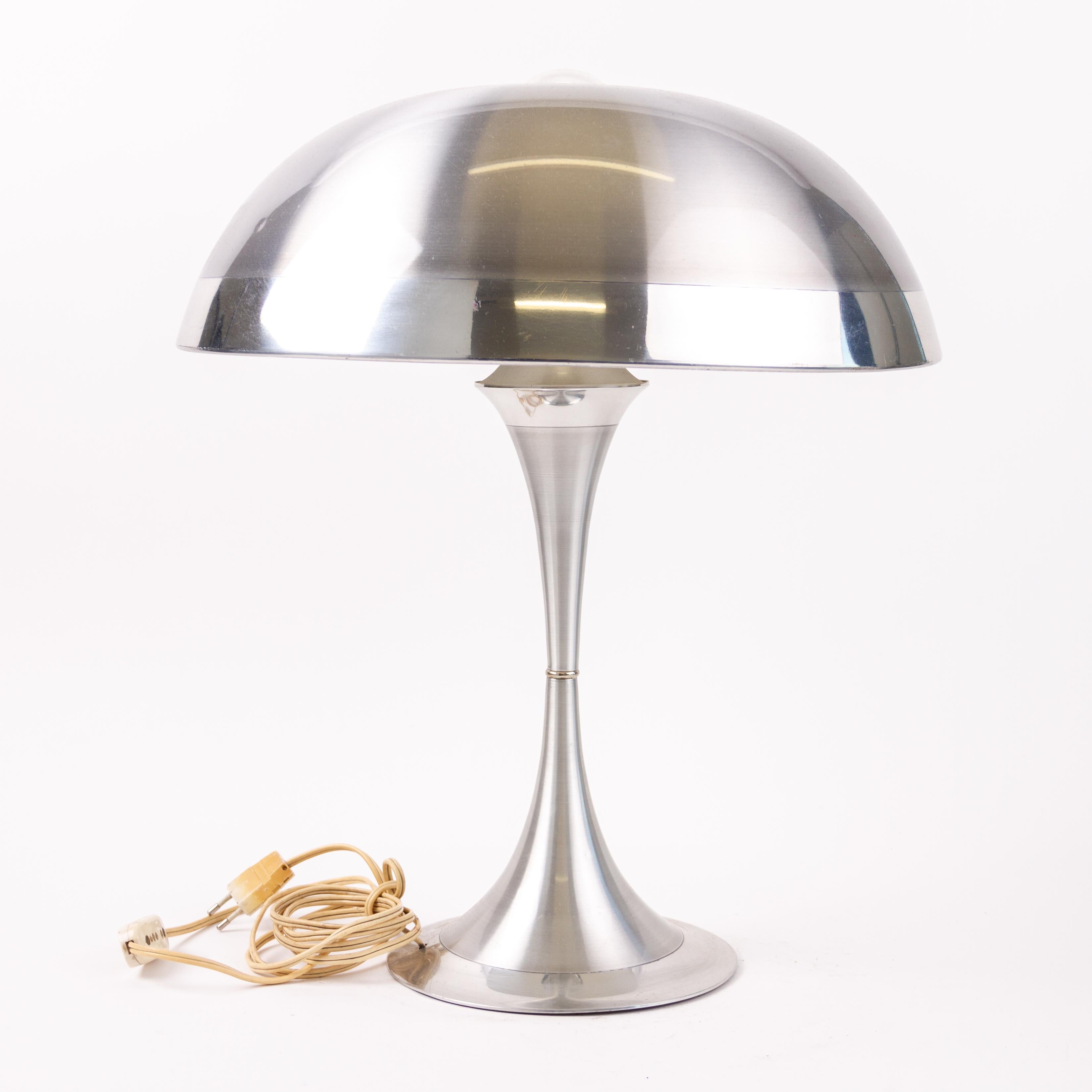 Louis Christiaan Kalff Ultra Modernist Chrome Table Lamp 1960s In Good Condition For Sale In Nottingham, GB