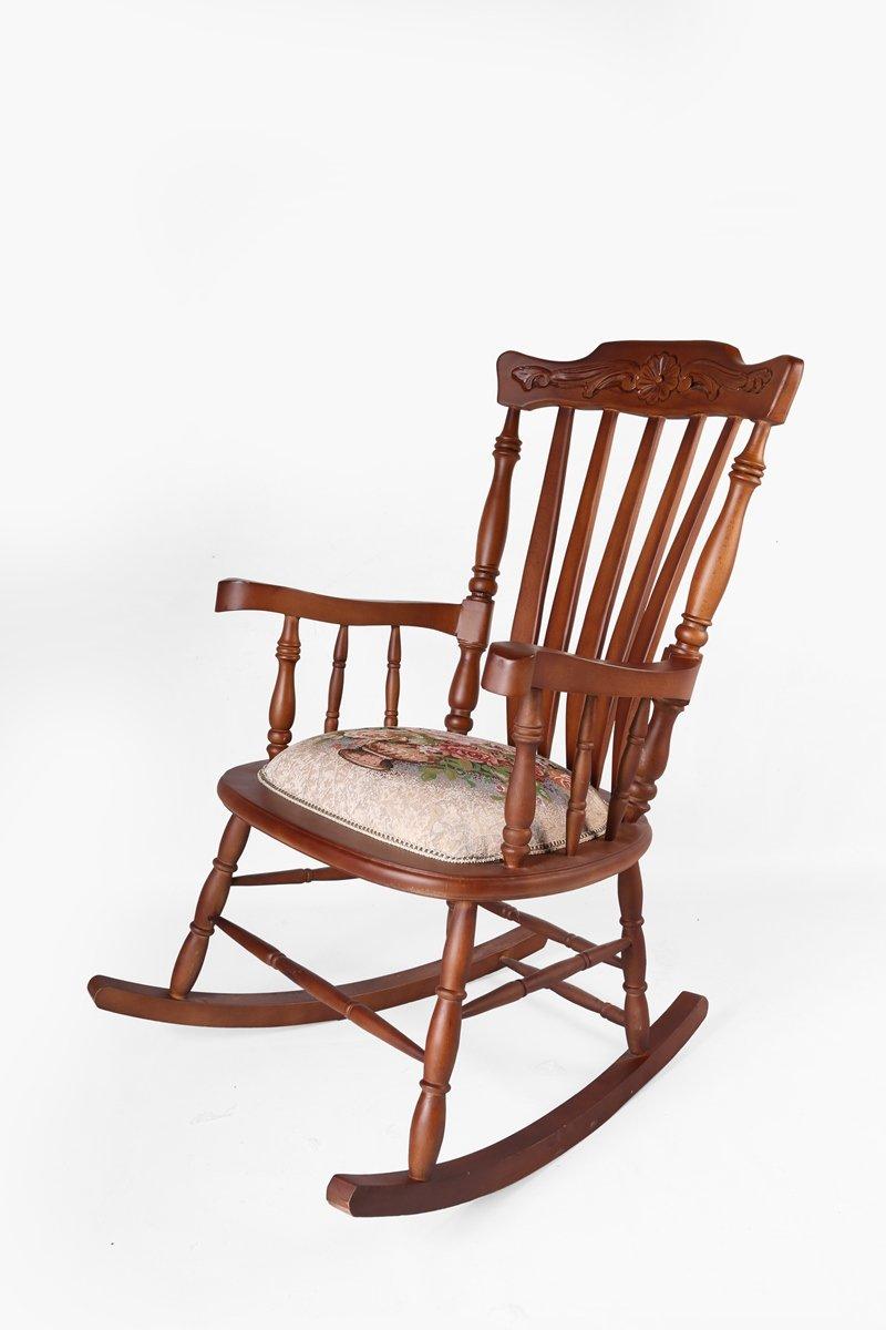 A superb Louis Classic Engraved Rocking Chair, 20th Century. 

Louis style engraved rocking chair that’s inspired from the 18th century will amaze you by how comfortable it is. It is inspired by luxury French furniture style with its cylindrical