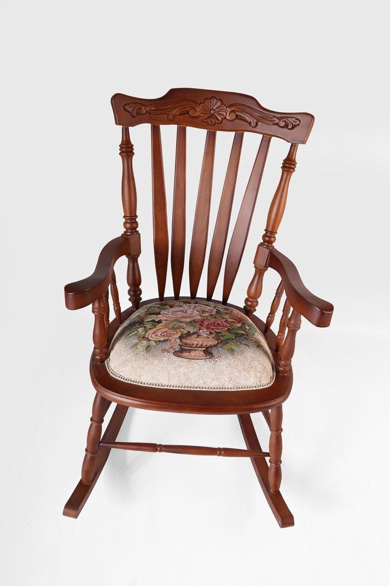 European Louis Classic Engraved Rocking Chair, 20th Century  For Sale